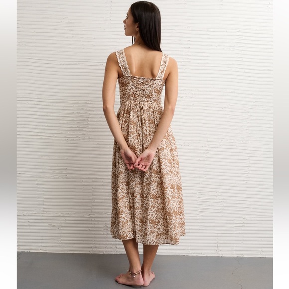 NWT American Eagle Sweetheart Corset Midi Dress - Picture 3 of 15